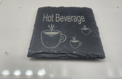 laser engraved slate coaster