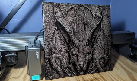 laser engraving with black painting